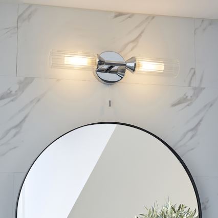 Endon 97172 - Επιτοίχιο φωτιστικό μπάνιου NATORI 2xG9/3W/230V IP44 γυαλισμένο χρώμιο