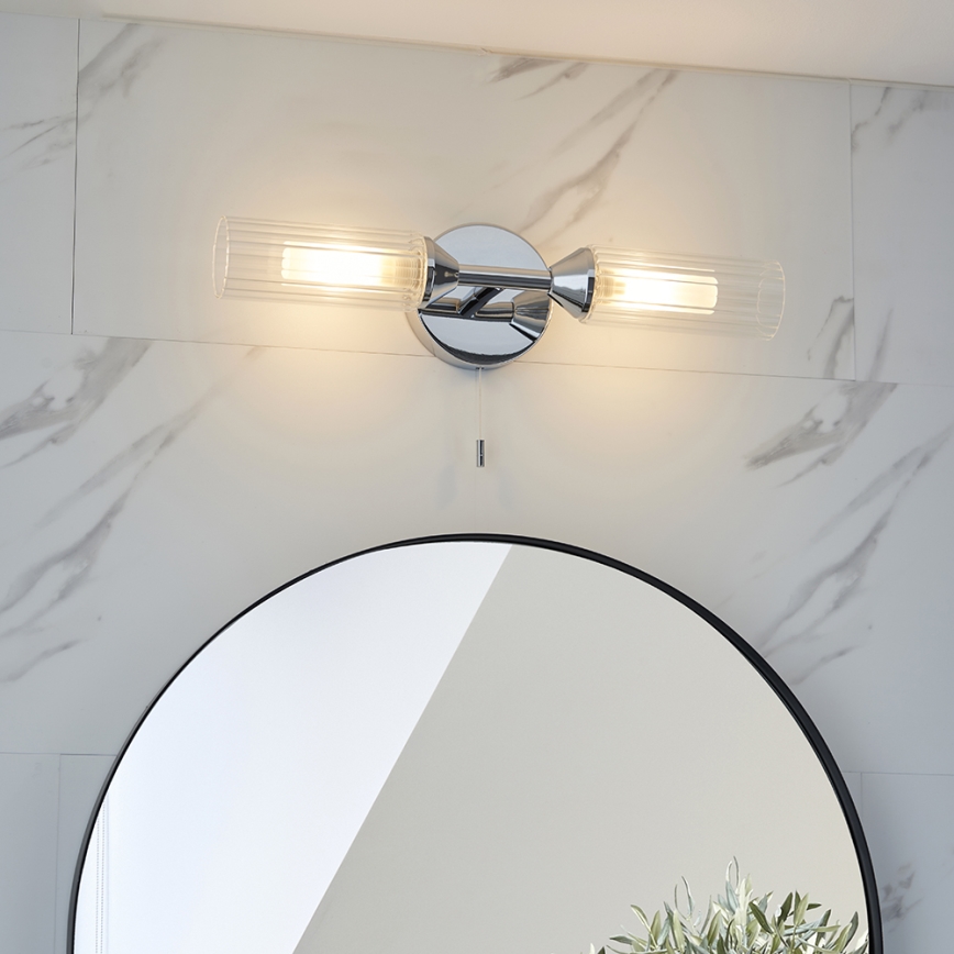 Endon 97172 - Επιτοίχιο φωτιστικό μπάνιου NATORI 2xG9/3W/230V IP44 γυαλισμένο χρώμιο
