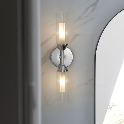 Endon 97172 - Επιτοίχιο φωτιστικό μπάνιου NATORI 2xG9/3W/230V IP44 γυαλισμένο χρώμιο