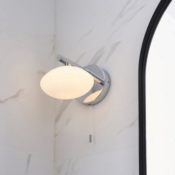 Endon 97181 - Επιτοίχιο φωτιστικό μπάνιου MOBIAS 1xG9/3W/230V IP44 γυαλιστερό χρώμιο/λευκό