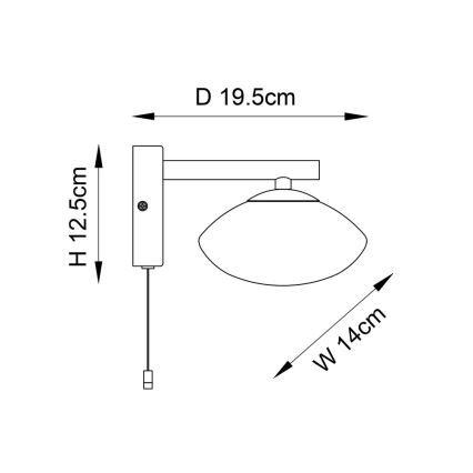 Endon 97181 - Επιτοίχιο φωτιστικό μπάνιου MOBIAS 1xG9/3W/230V IP44 γυαλιστερό χρώμιο/λευκό