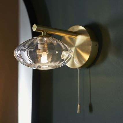 Endon 97182 - Επιτοίχιο φωτιστικό μπάνιου MOBIAS 1xG9/3W/230V IP44 ορείχαλκος