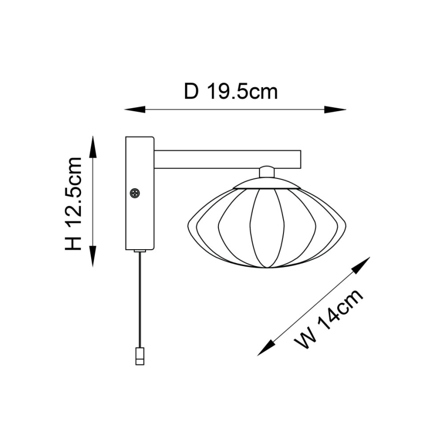 Endon 97182 - Επιτοίχιο φωτιστικό μπάνιου MOBIAS 1xG9/3W/230V IP44 ορείχαλκος