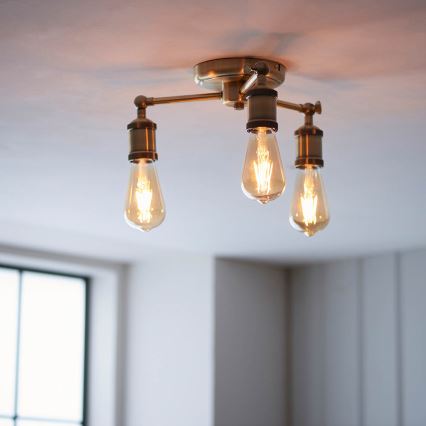 Endon 97243 - Φωτιστικό σποτ HAL 3xE27/10W/230V ορείχαλκος