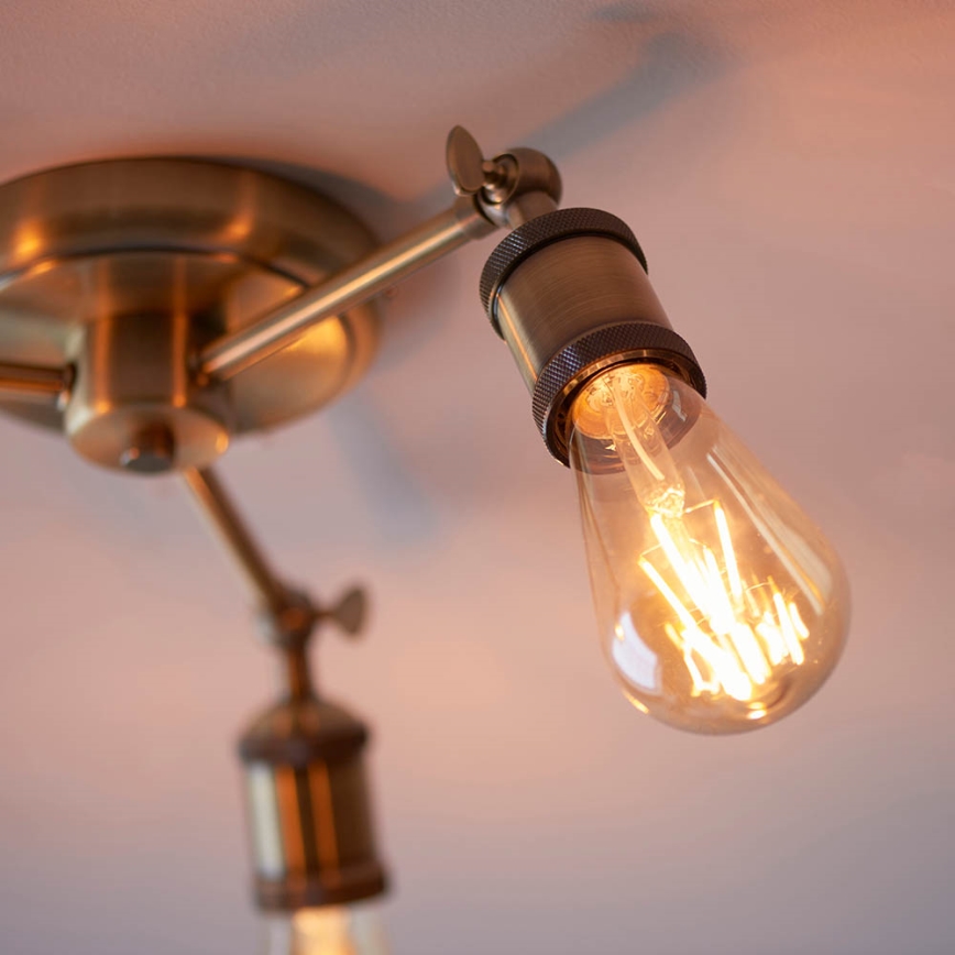 Endon 97243 - Φωτιστικό σποτ HAL 3xE27/10W/230V ορείχαλκος