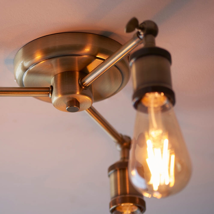 Endon 97243 - Φωτιστικό σποτ HAL 3xE27/10W/230V ορείχαλκος