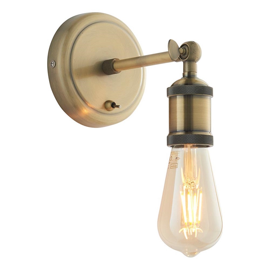 Endon 97245 - Επιτοίχιο σποτ φωτιστικό HAL 1xE27/10W/230V, μπρούτζινο