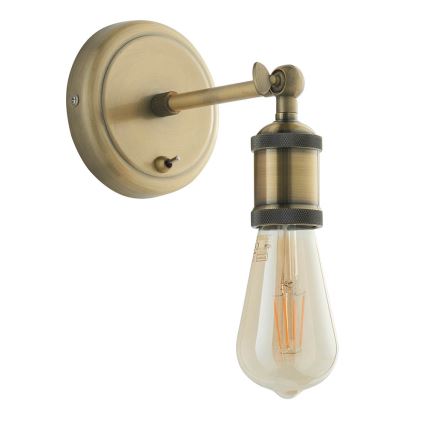 Endon 97245 - Επιτοίχιο σποτ φωτιστικό HAL 1xE27/10W/230V, μπρούτζινο