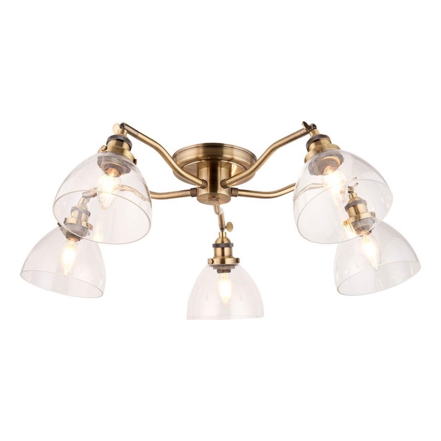 Endon 97248 - Φωτιστικό σποτ HANSEN 5xE14/7W/230V, μπρούτζινο