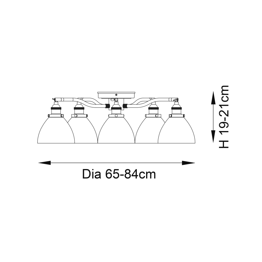 Endon 97248 - Φωτιστικό σποτ HANSEN 5xE14/7W/230V, μπρούτζινο