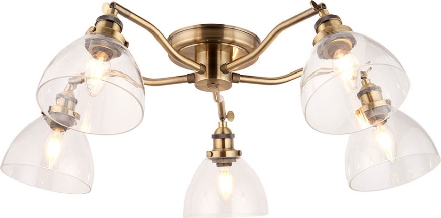 Endon 97248 - Φωτιστικό σποτ HANSEN 5xE14/7W/230V, μπρούτζινο