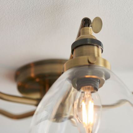 Endon 97248 - Φωτιστικό σποτ HANSEN 5xE14/7W/230V, μπρούτζινο