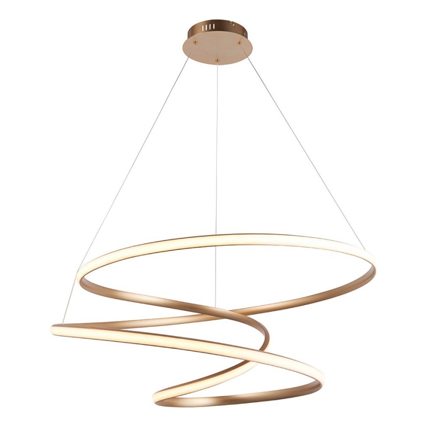 Endon 97639 - Ρυθμιζόμενο LED κρεμαστό φωτιστικό σε σύρμα TWIRL LED/88W/230V 3000K χρυσό