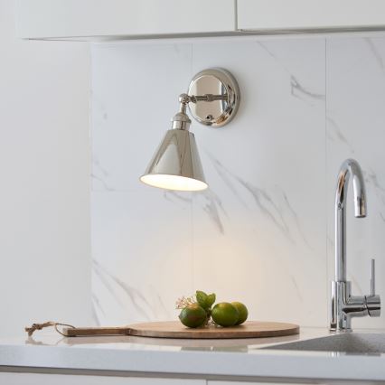 Endon 98716 - Επιτοίχιο σποτ φωτιστικό HALLE 1xE14/40W/230V γυαλιστερό χρώμιο