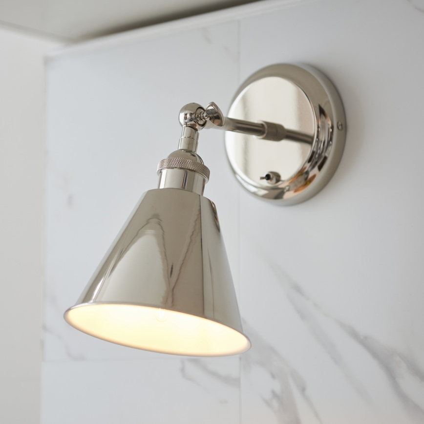 Endon 98716 - Επιτοίχιο σποτ φωτιστικό HALLE 1xE14/40W/230V γυαλιστερό χρώμιο