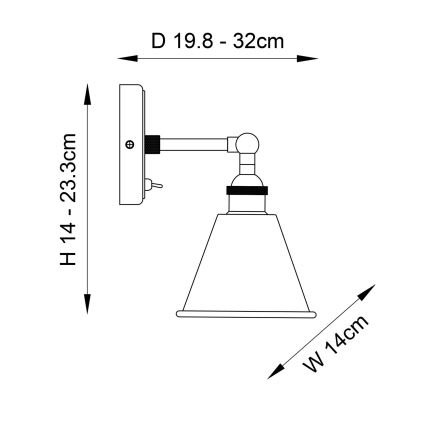 Endon 98716 - Επιτοίχιο σποτ φωτιστικό HALLE 1xE14/40W/230V γυαλιστερό χρώμιο
