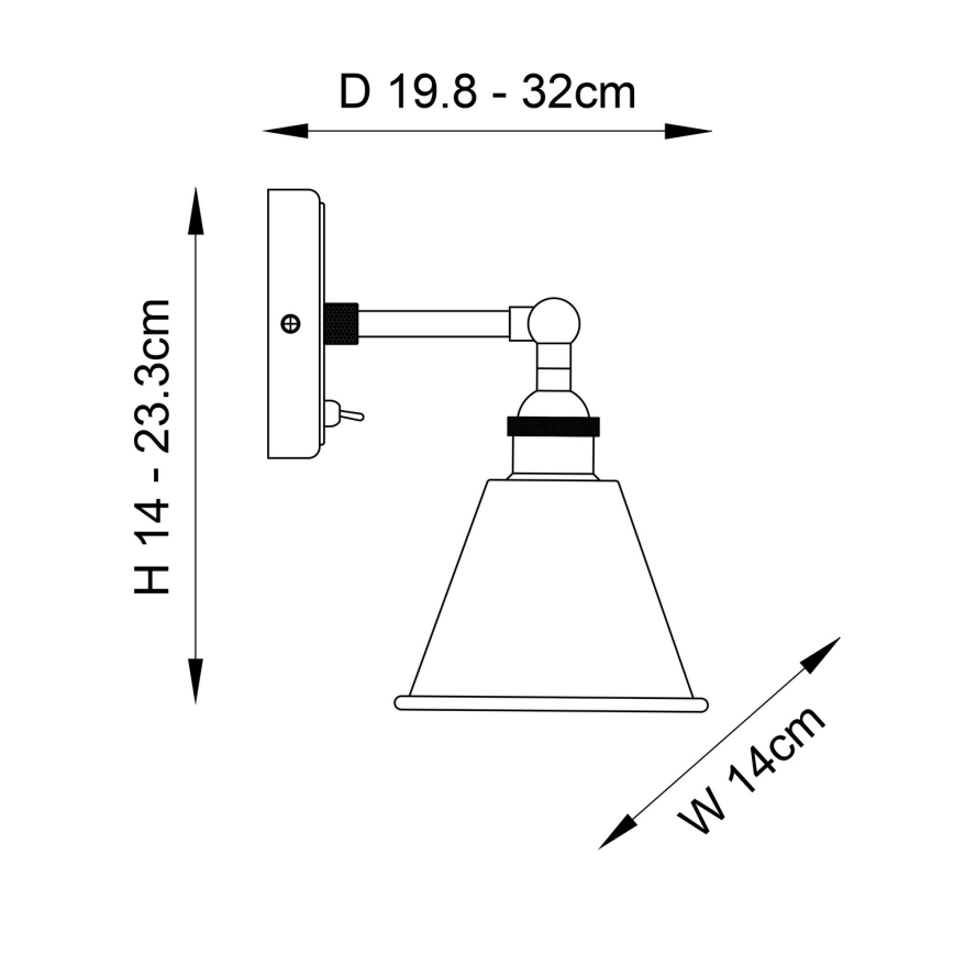 Endon 98716 - Επιτοίχιο σποτ φωτιστικό HALLE 1xE14/40W/230V γυαλιστερό χρώμιο