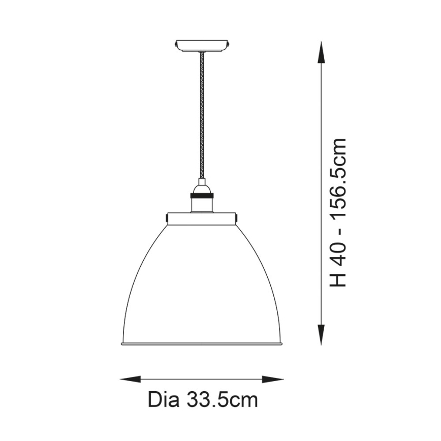 Endon 98744 - Κρεμαστό φωτιστικό με καλώδιο FRANKLIN 1xE27/10W/230V ορείχαλκος