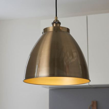 Endon 98744 - Κρεμαστό φωτιστικό με καλώδιο FRANKLIN 1xE27/10W/230V ορείχαλκος