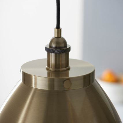 Endon 98744 - Κρεμαστό φωτιστικό με καλώδιο FRANKLIN 1xE27/10W/230V ορείχαλκος
