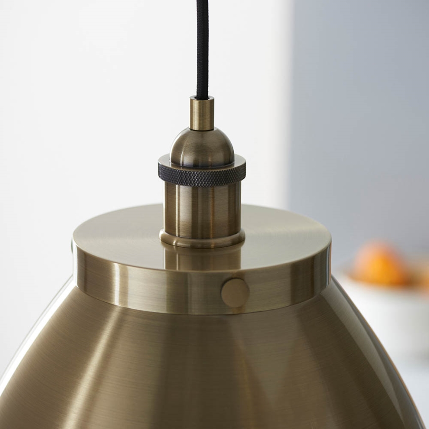 Endon 98744 - Κρεμαστό φωτιστικό με καλώδιο FRANKLIN 1xE27/10W/230V ορείχαλκος
