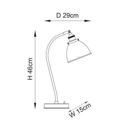Endon 98747 - Eπιτραπέζιο φωτιστικό FRANKLIN 1xE14/7W/230V ορείχαλκος