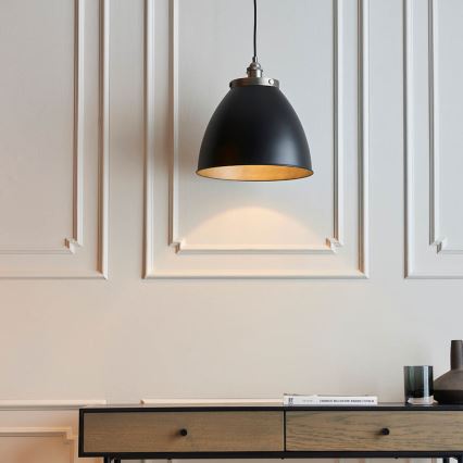 Endon 98749 - Κρεμαστό φωτιστικό με καλώδιο FRANKLIN 1xE27/10W/230V μαύρο/ορείχαλκος