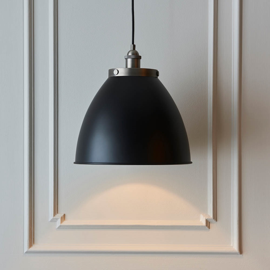Endon 98749 - Κρεμαστό φωτιστικό με καλώδιο FRANKLIN 1xE27/10W/230V μαύρο/ορείχαλκος