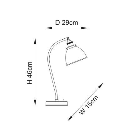 Endon 98752 - Επιτραπέζιο φωτιστικό FRANKLIN 1xE14/7W/230V ματ χρώμιο/ανθρακί