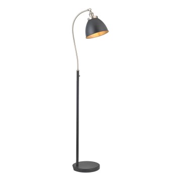 Endon 98753 - Επιδαπέδιο φωτιστικό FRANKLIN 1xE27/10W/230V ματ χρώμιο/ανθρακί