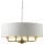 Endon 98938 - Πολυέλαιος με αλυσίδα HIGHCLERE 8xE14/40W/230V διάμ. 70 εκ. λευκό/ορείχαλκος