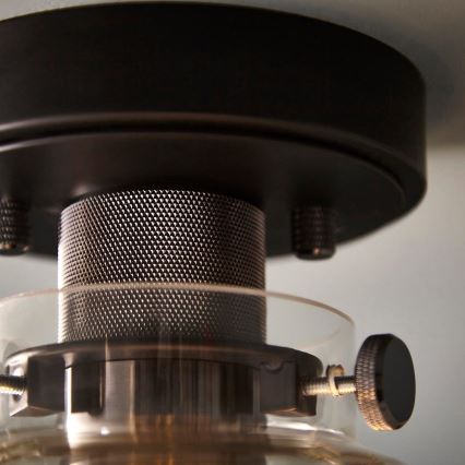 Endon 99106 - Φωτιστικό οροφής URBAN 1xE27/10W/230V μαύρο/διαφανές