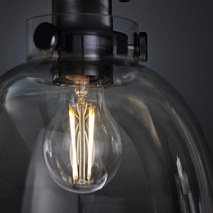 Endon 99106 - Φωτιστικό οροφής URBAN 1xE27/10W/230V μαύρο/διαφανές