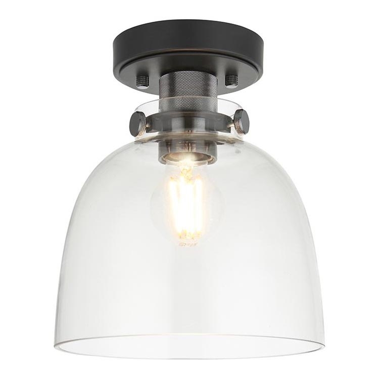 Endon 99106 - Φωτιστικό οροφής URBAN 1xE27/10W/230V μαύρο/διαφανές