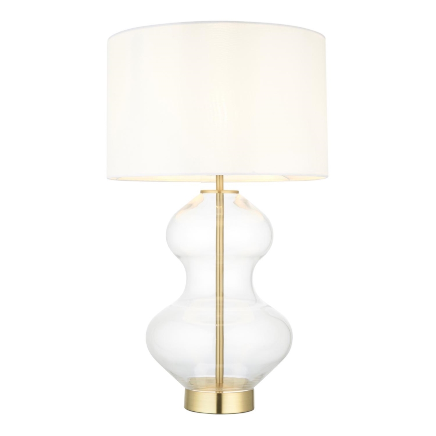 Endon 99110 - Ρυθμιζόμενο επιτραπέζιο φωτιστικό KELDA 1xE27/10W/230V λευκό/χρυσό