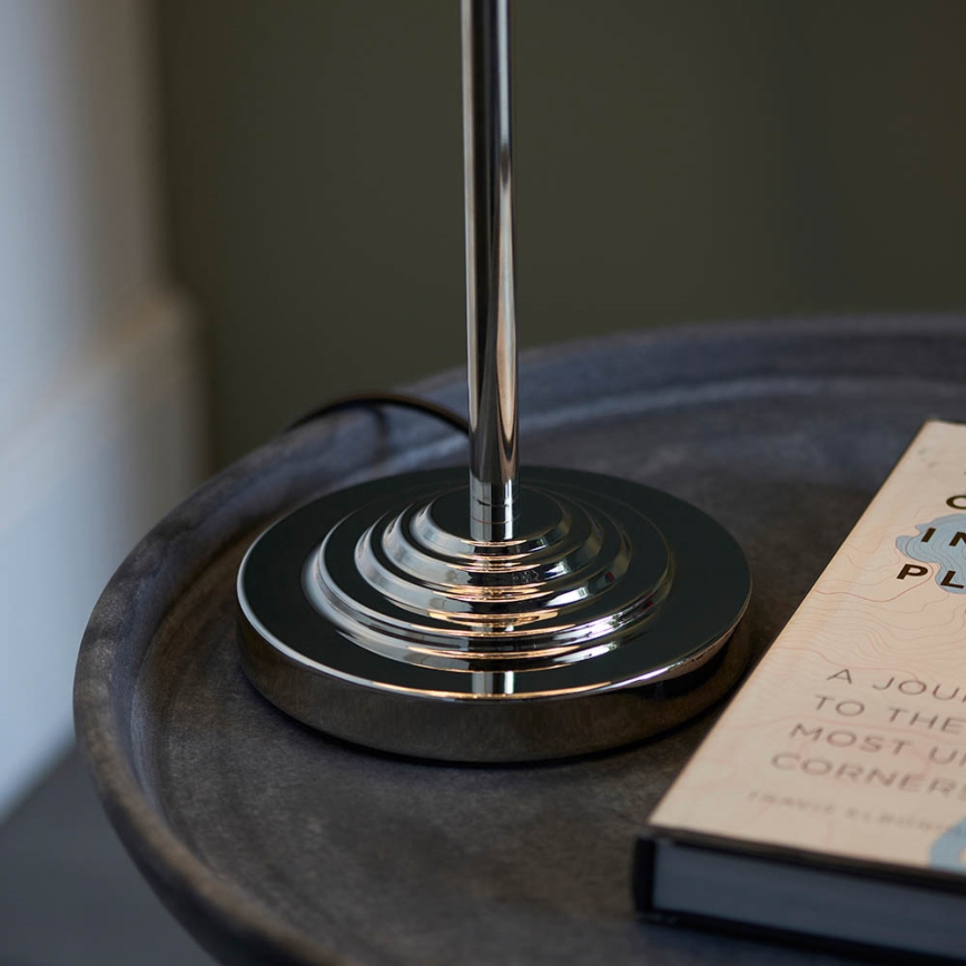 Endon 99149 - Eπιτραπέζιο φωτιστικό HIGHCLERE 3xE14/18W/230V γκρι/γυαλιστερό χρώμιο διάμετρος 32 cm