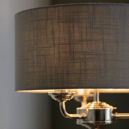 Endon 99149 - Eπιτραπέζιο φωτιστικό HIGHCLERE 3xE14/18W/230V γκρι/γυαλιστερό χρώμιο διάμετρος 32 cm