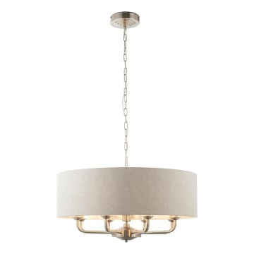Endon 99152 - Κρεμαστό φωτιστικό οροφής HIGHCLERE 8xE14/40W/230V γκρι/ματ χρώμιο διάμετρος 70 cm
