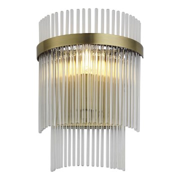 Endon 99168 - Φωτιστικό τοίχου MARIETTA 1xE14/6W/230V ορείχαλκος/διαφανές