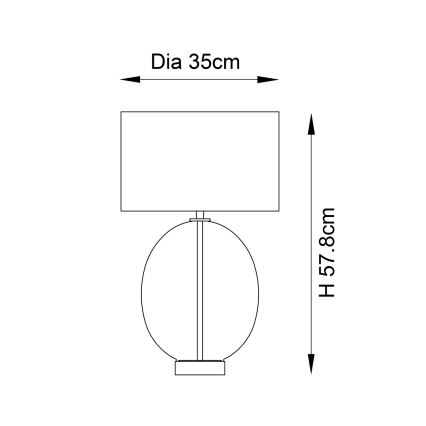 Endon 99292 - Ρυθμιζόμενη επιτραπέζια λάμπα KELDA 1xE27/10W/230V κρεμ/χρυσή