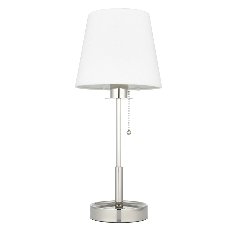 Endon 99596 - Επιτραπέζιο φωτιστικό 1xE27/10W/230V λευκό/γυαλιστερό χρώμιο