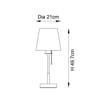 Endon 99596 - Επιτραπέζιο φωτιστικό 1xE27/10W/230V λευκό/γυαλιστερό χρώμιο