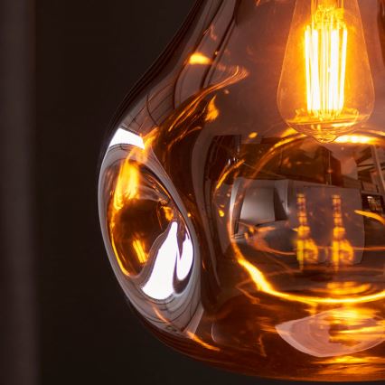 Endon 99790 - Κρεμαστό φωτιστικό με καλώδιο EUROPA 1xE27/10W/230V καπνιστό καφέ