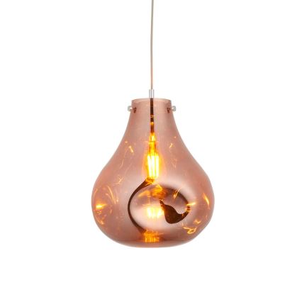 Endon 99790 - Κρεμαστό φωτιστικό με καλώδιο EUROPA 1xE27/10W/230V καπνιστό καφέ