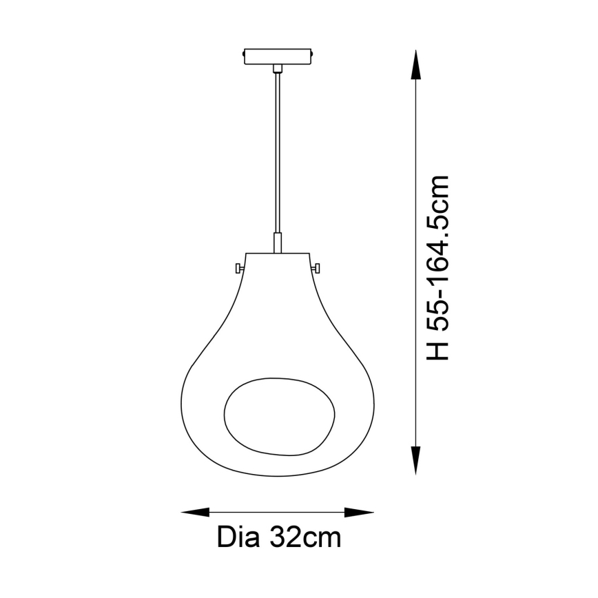 Endon 99790 - Κρεμαστό φωτιστικό με καλώδιο EUROPA 1xE27/10W/230V καπνιστό καφέ