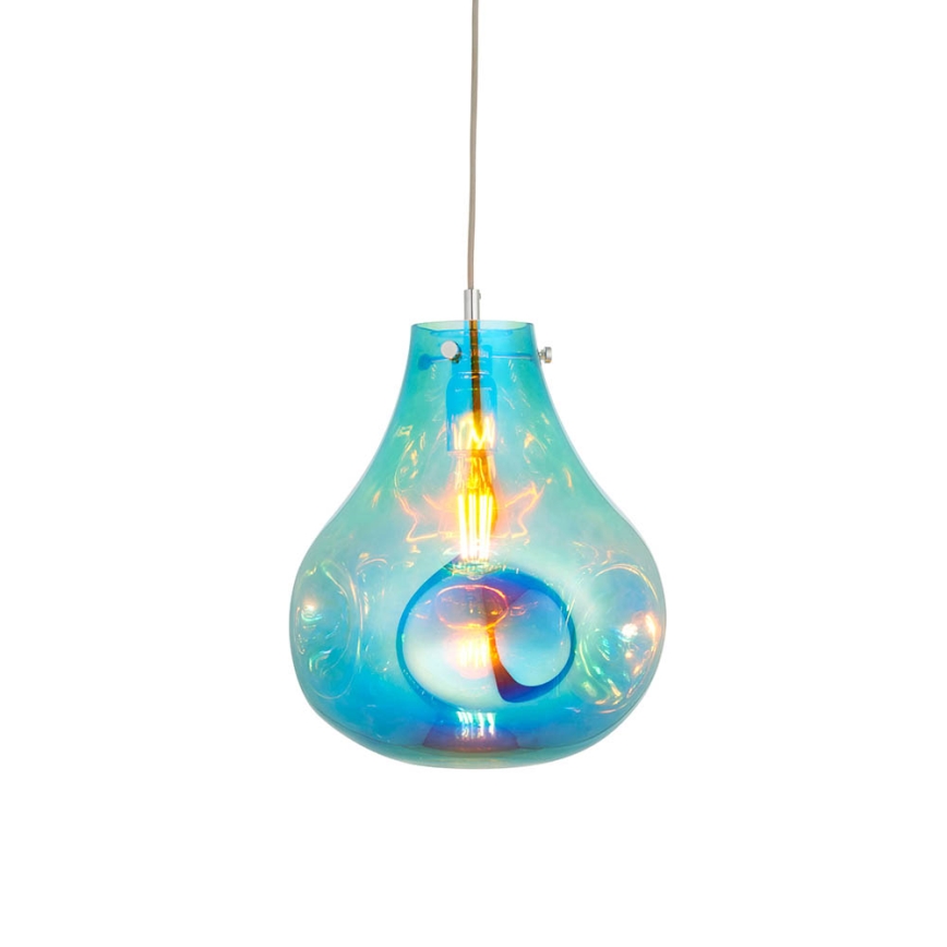 Endon 99791 - Κρεμαστό φωτιστικό οροφής EUROPA 1xE27/10W/230V μπλε