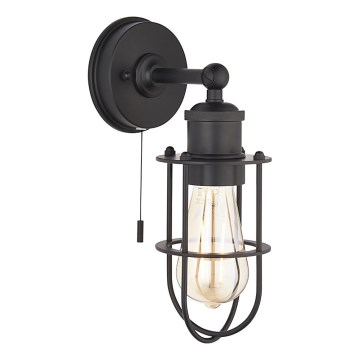 Endon 99948 - Επιτοίχιο φωτιστικό μπάνιου CREW 1xE27/6W/230V IP44 μαύρο