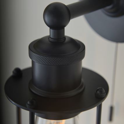 Endon 99948 - Επιτοίχιο φωτιστικό μπάνιου CREW 1xE27/6W/230V IP44 μαύρο