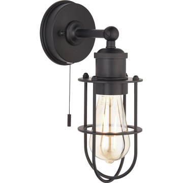 Endon 99948 - Επιτοίχιο φωτιστικό μπάνιου CREW 1xE27/6W/230V IP44 μαύρο