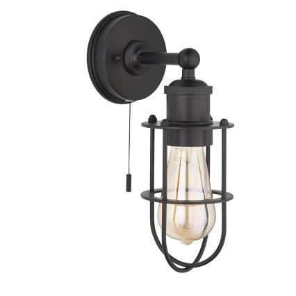 Endon 99948 - Επιτοίχιο φωτιστικό μπάνιου CREW 1xE27/6W/230V IP44 μαύρο